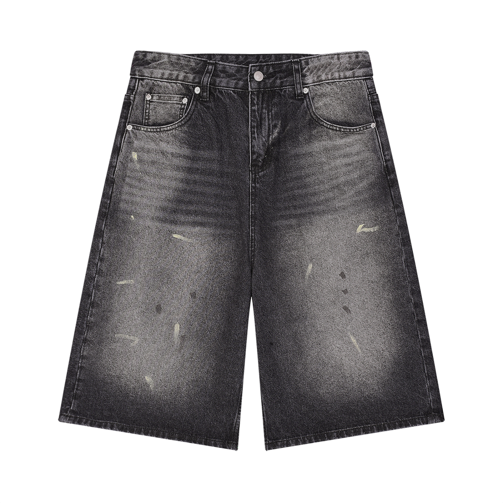 Vandalized Denim Shorts