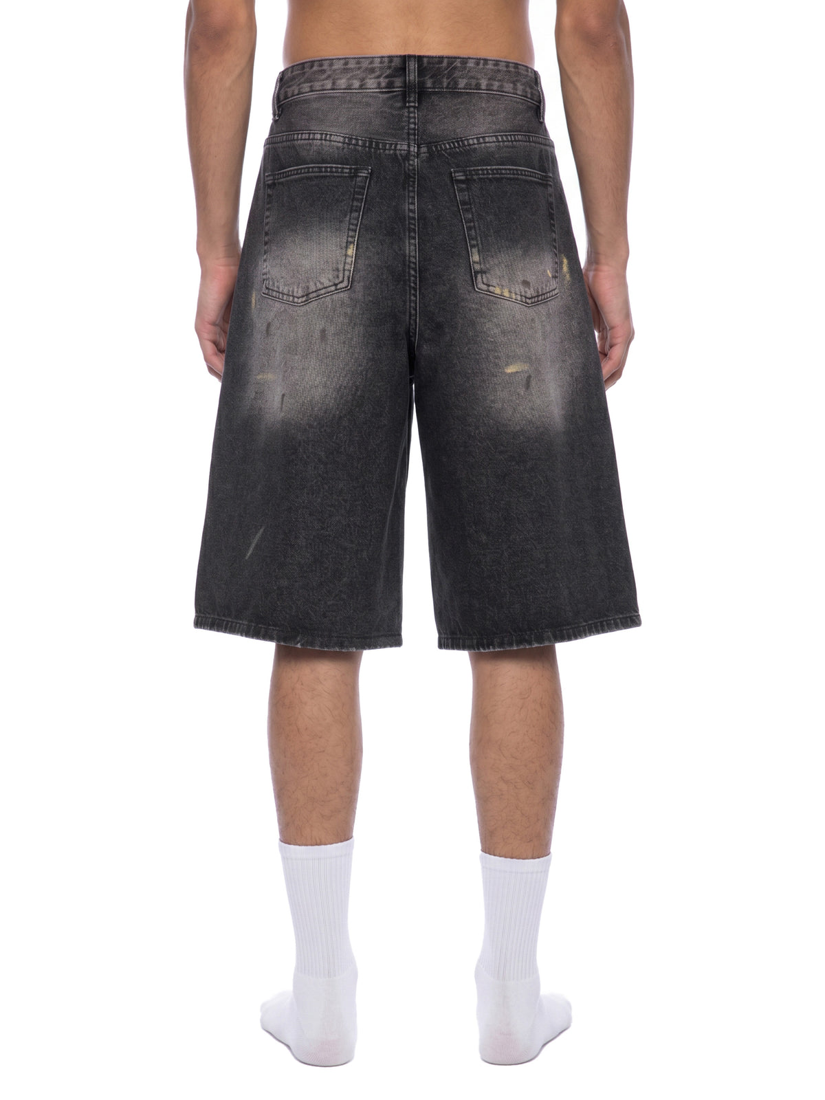Vandalized Denim Shorts