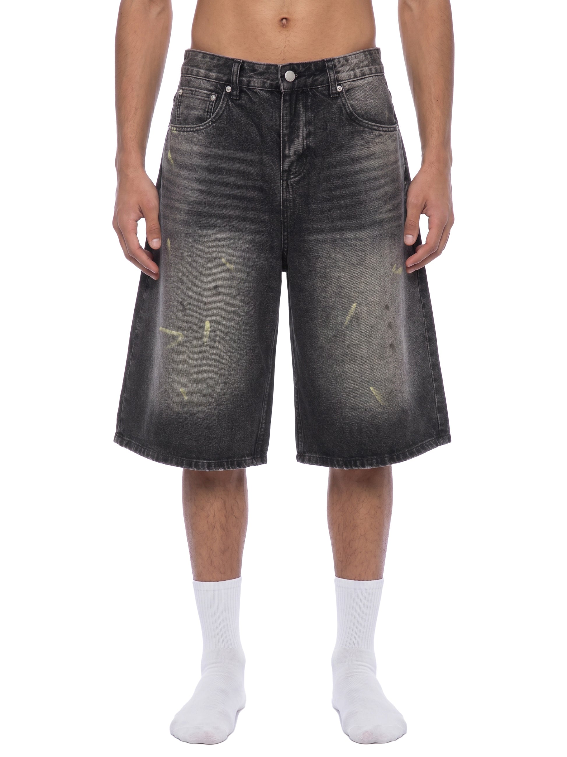 Vandalized Denim Shorts